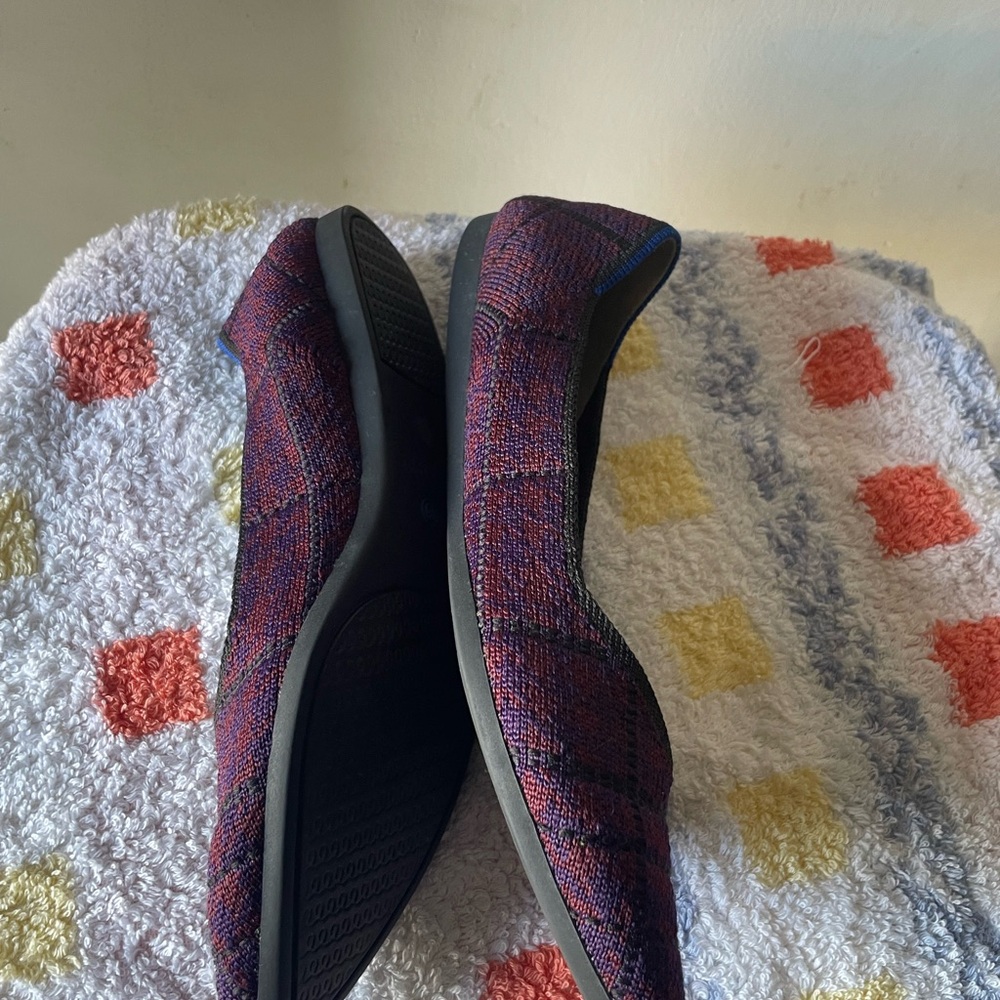 💎Rothy's Plaid Flats in Purple and Blue 2020 Limited Edition. No box - Picture 14 of 16